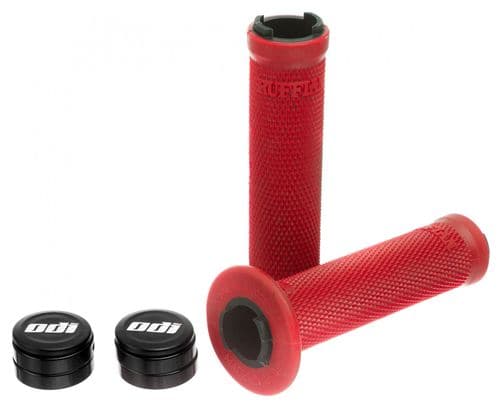 Poignées ODI Ruffian Lock-On 143mm Rouge / Noir