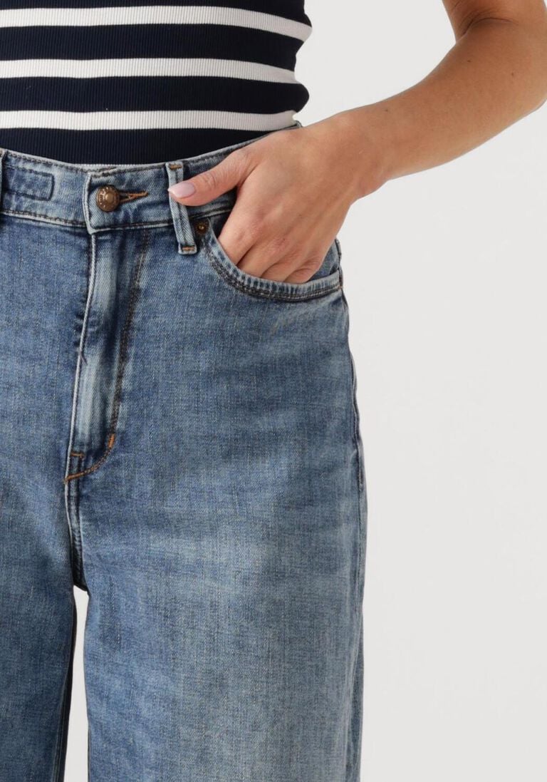 blauwe drykorn mom jeans flown