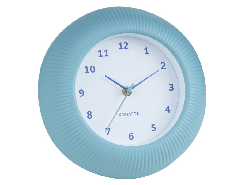 Wall Clock Tender Rib KA6048BL Misty blue