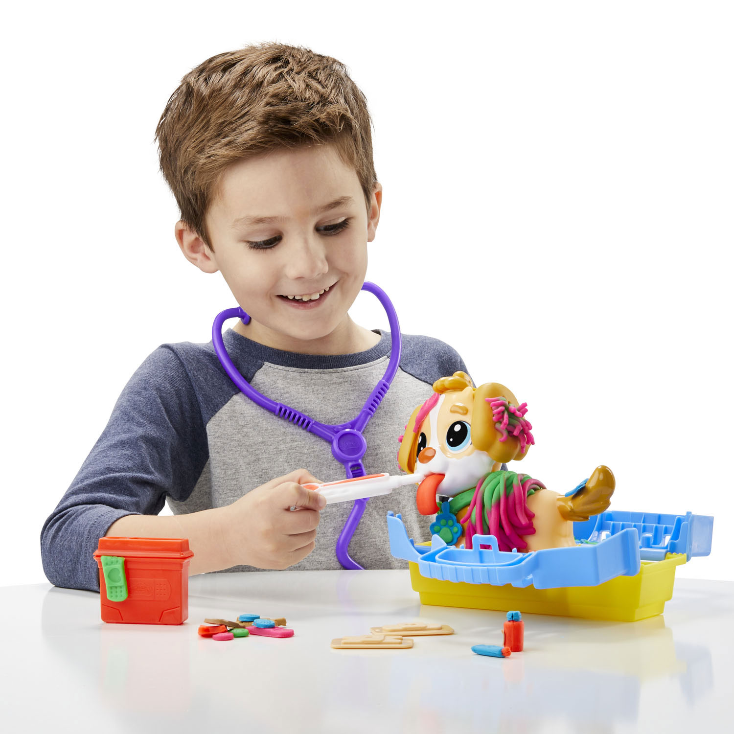 Play-Doh Care N Carry Dierenarts - Klei Speelset