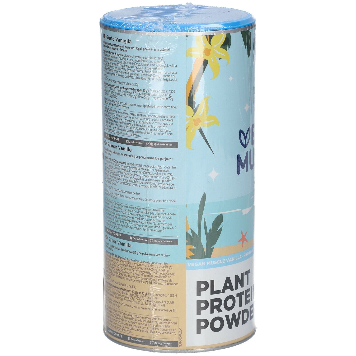 ALPHA FOODS Vegan Muscle Protein Vanille Eiweiß + Kreatin