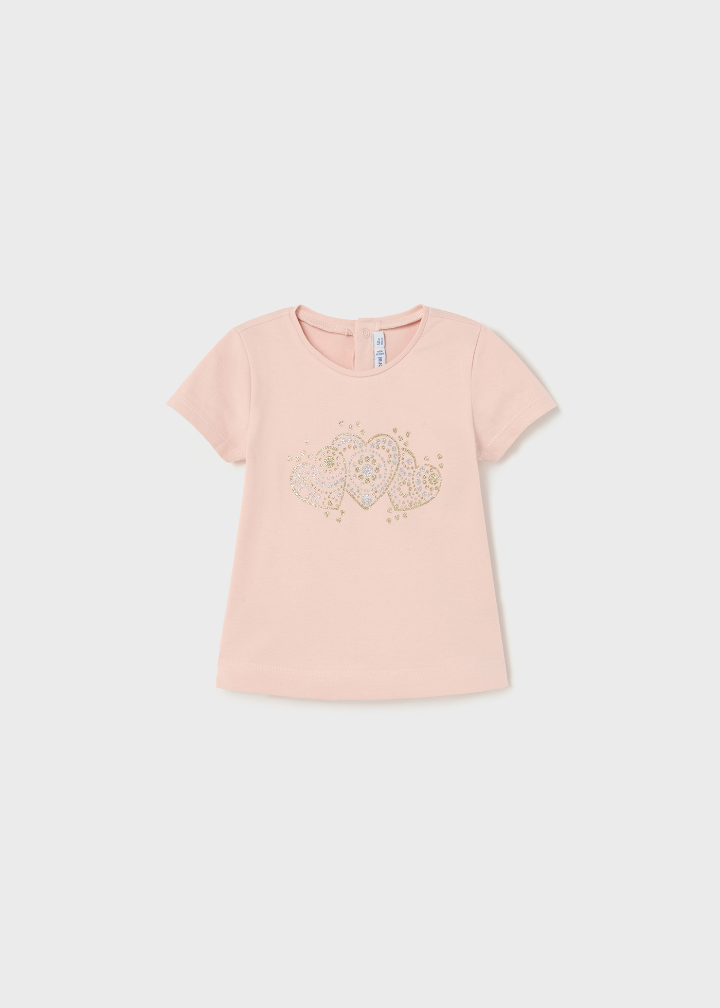Camiseta de manga curta em algodão sustentável para bebês