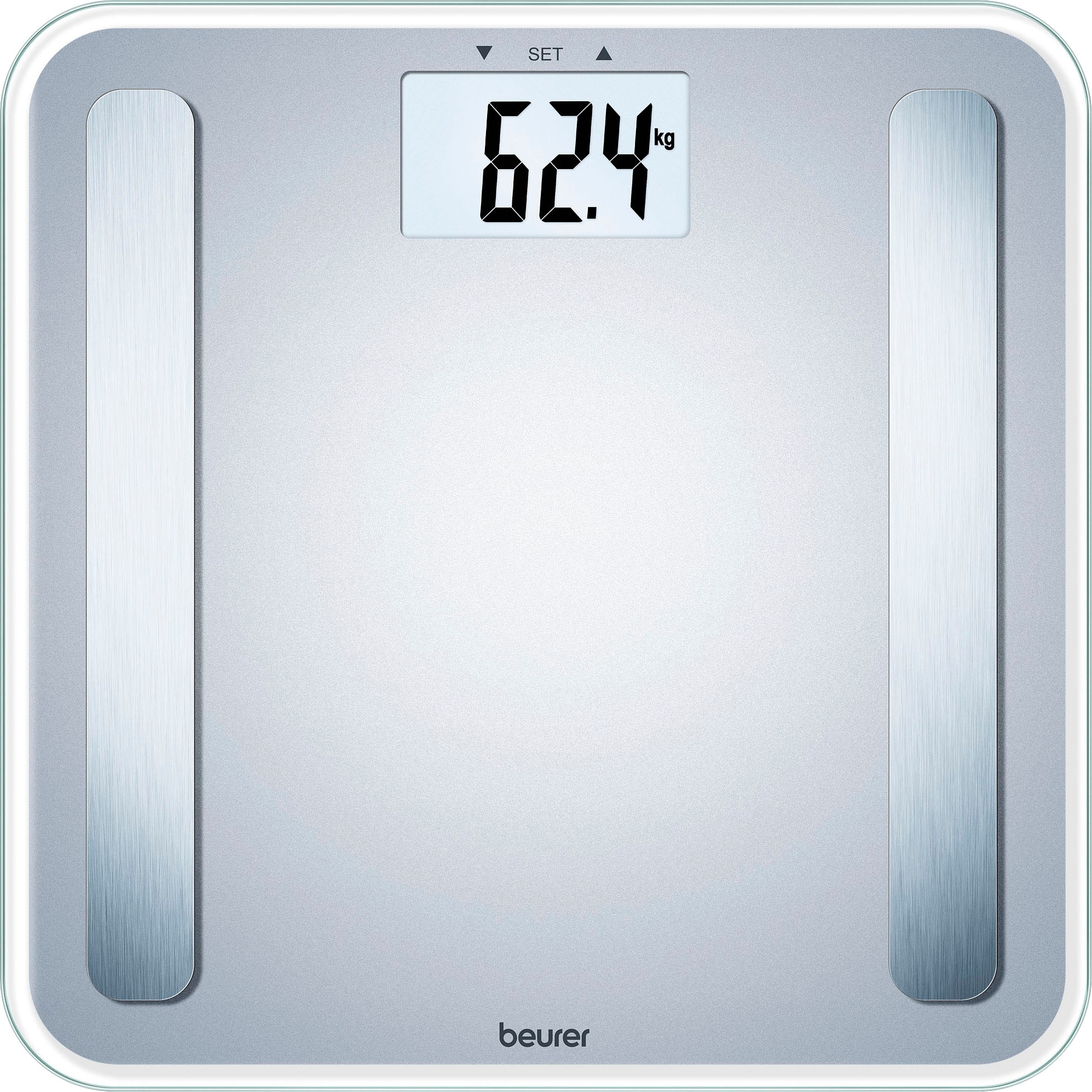 BEURER Körper-Analyse-Waage »BF 183, Messung von Gewicht, Körperfett, Muskelanteil, BMI, u.v.m« Mit Elektroden, Trittfläche aus 6mm starkem Sicherheitsglas
