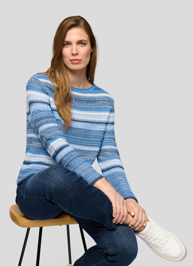 Rabe Strickpullover mit Streifen Muster