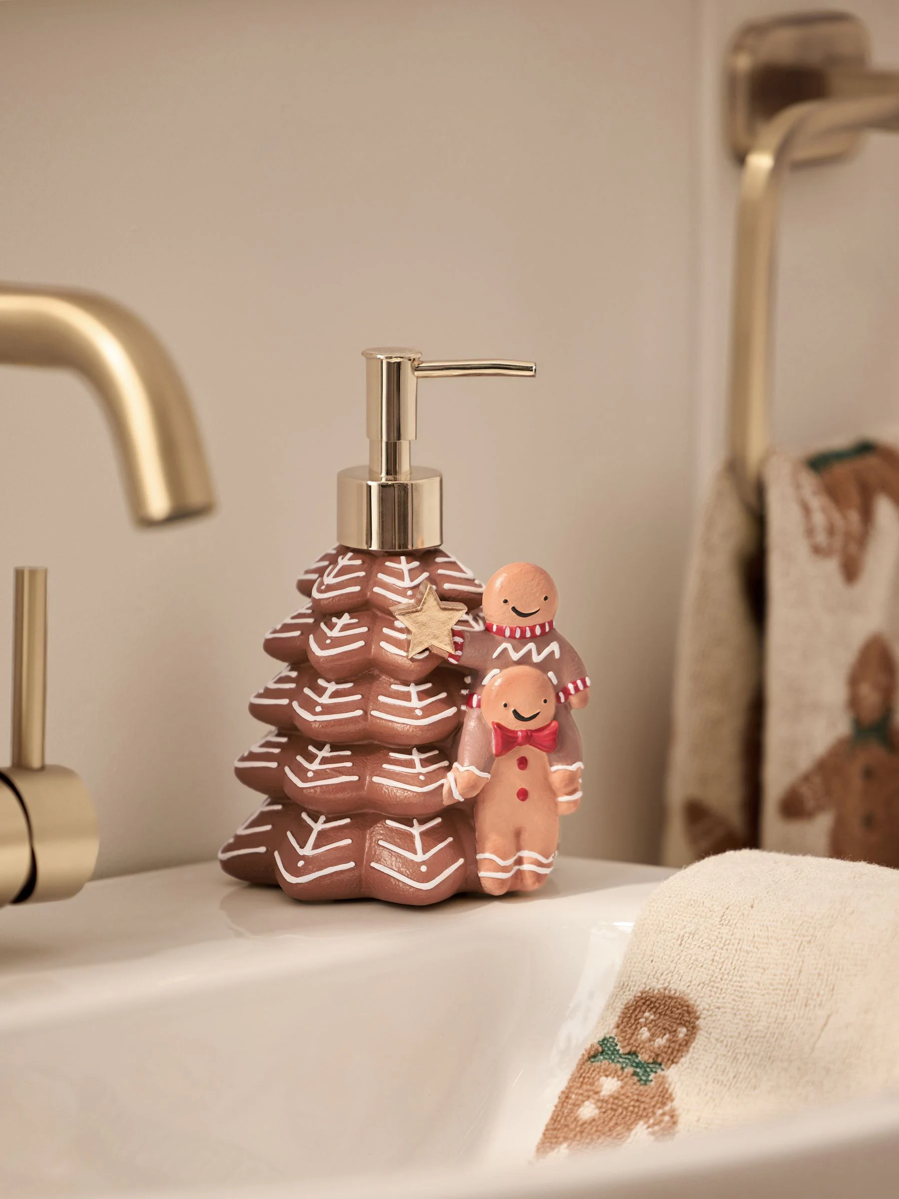 Zeepdispenser met Kerstboom van peperkoek