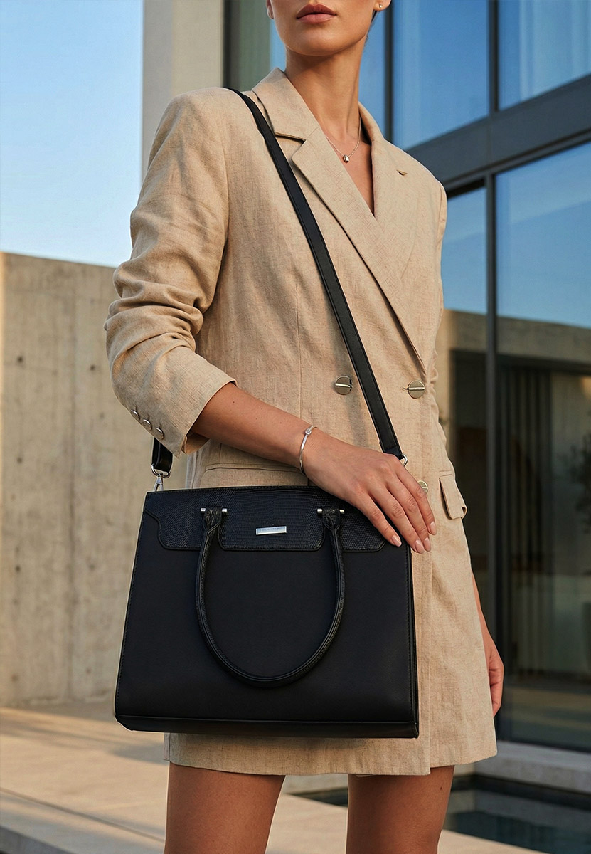 Sac pour le bureau noire Silvia Rosa 6939
