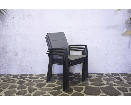 Tuinstoel SenS-Line tuinmeubel 58 x 56 x 88 cm aluminium grijs