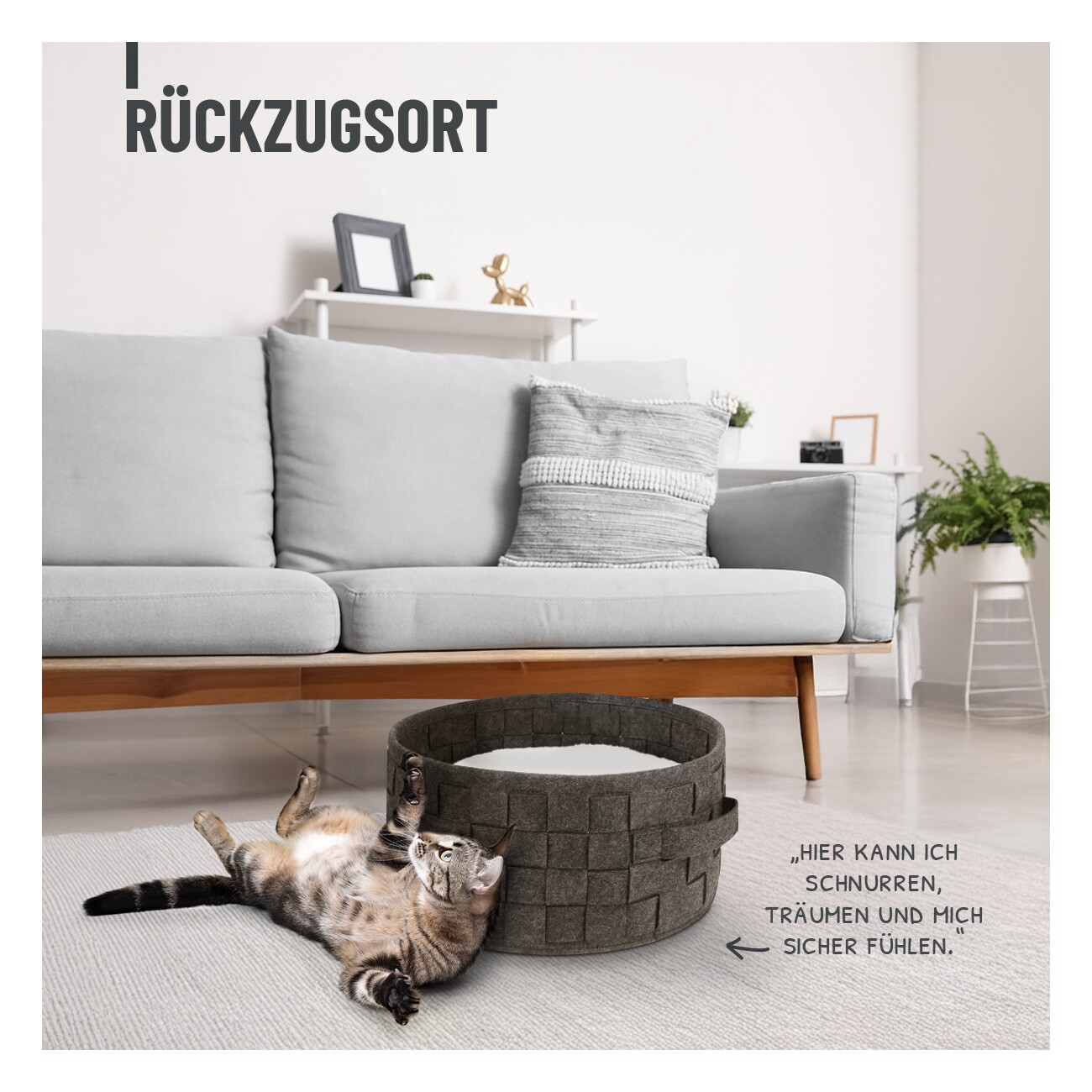 REAVET Samtpfoten-Nest Katzenbett