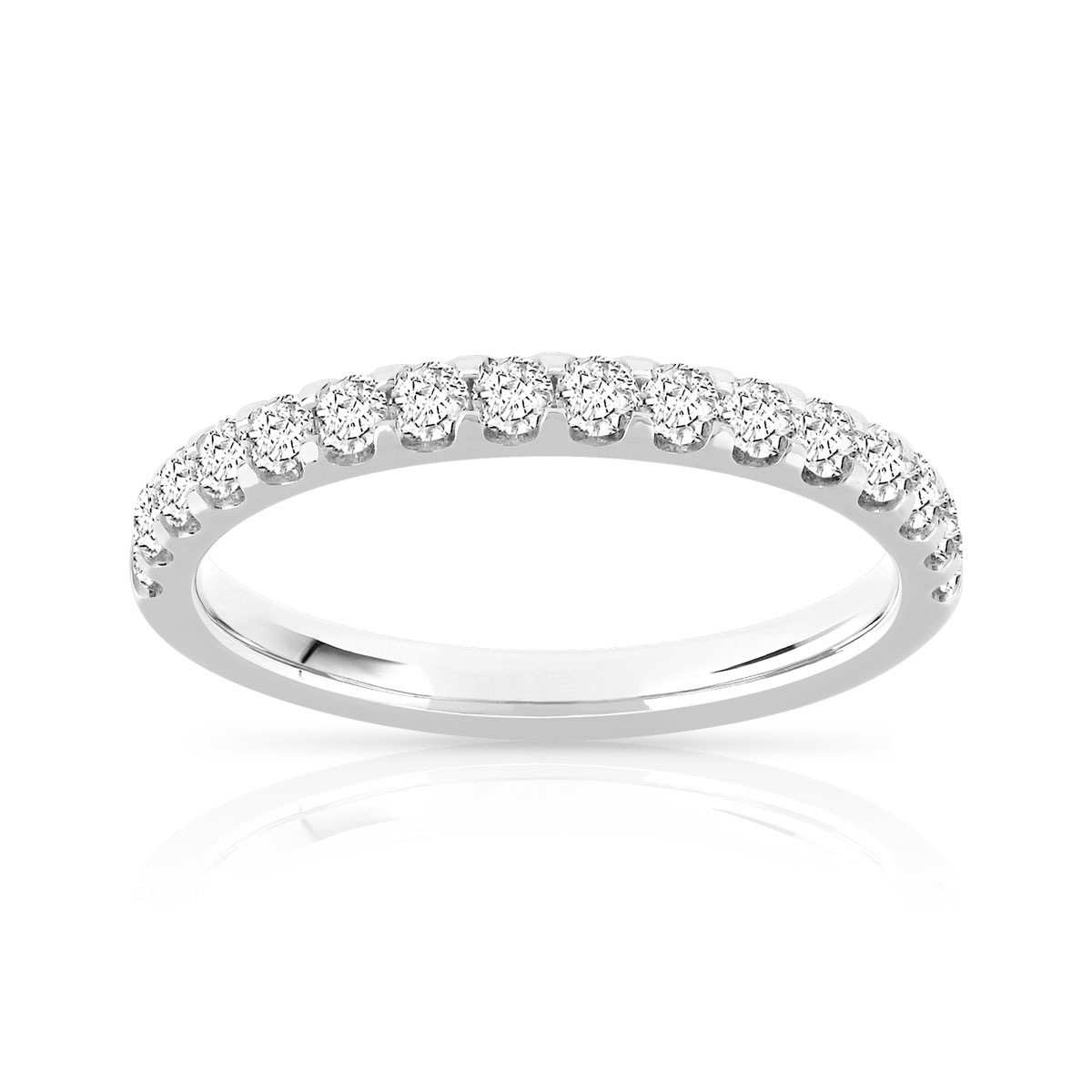 Alliance demi-tour or 750 blanc diamant H/P1
