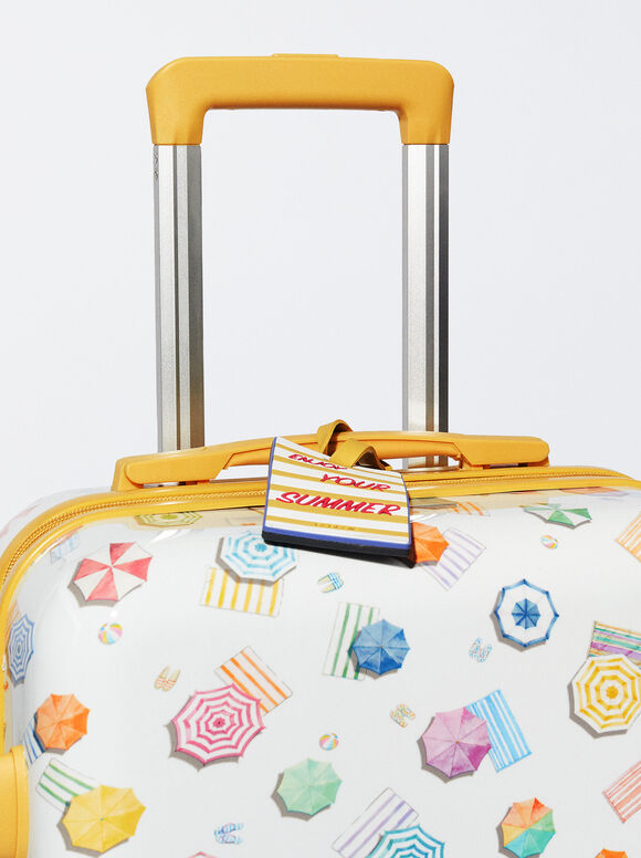 Maleta De Viaje Estampada - Amarillo