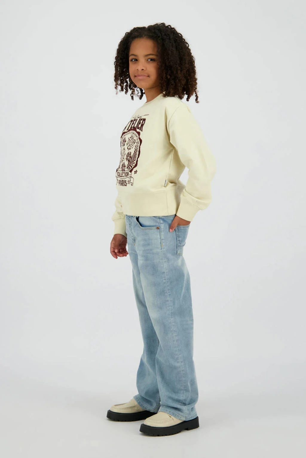 Vingino wide leg jeans light blue denim