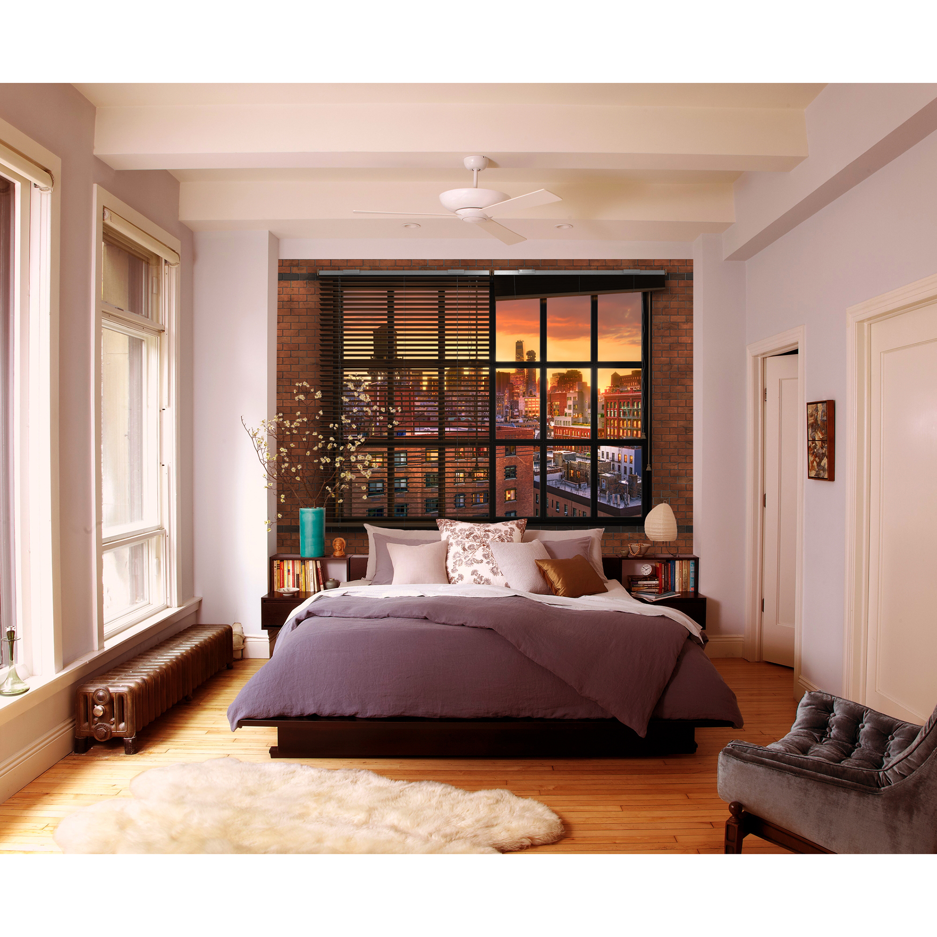Papier-Fototapete BROOKLYN BRICK - bunt - 368x254 cm