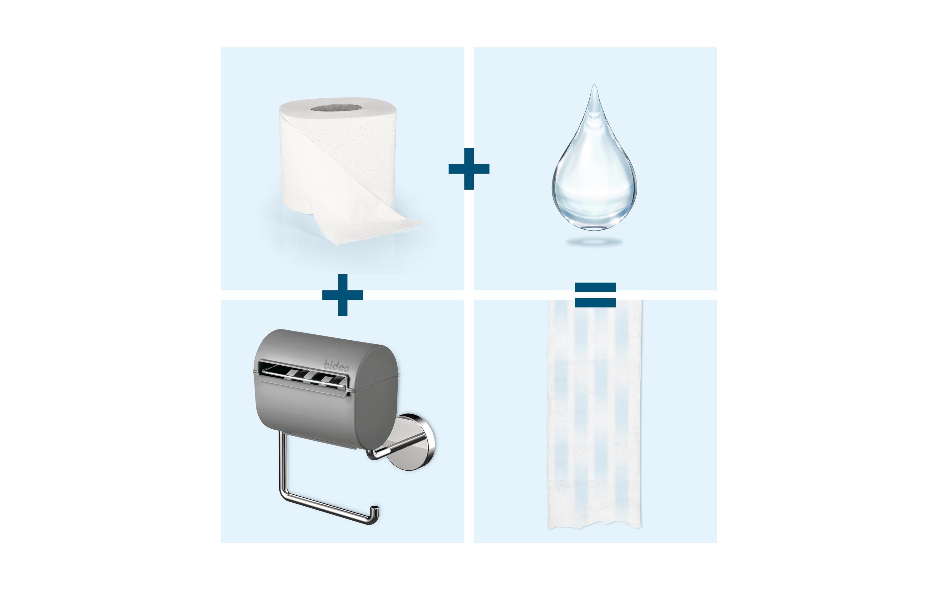 Toilettenpapierhalterung mit Befeuchter GrauFeuchtes Toilettenpapier selbst gemacht