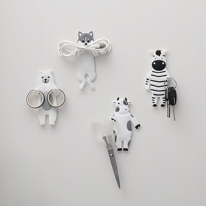Karnemelk - Zelfklevende wandhaak met dierenmotief