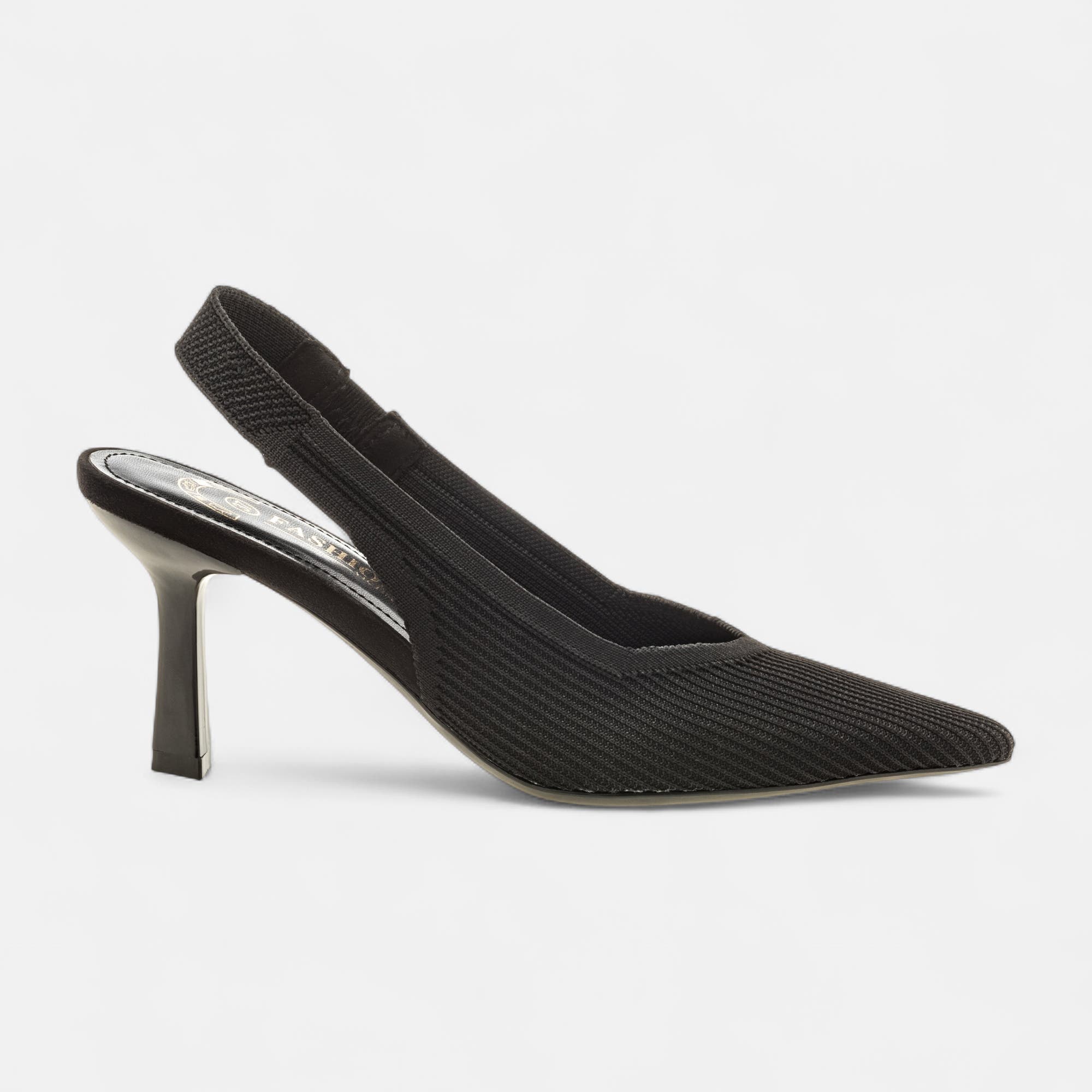 Escarpins avec bride arrière à talon Femme noir