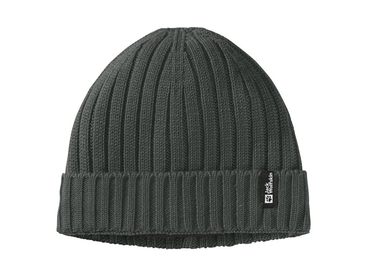 Jack Wolfskin Rib Knit unisex muts - Slate Green