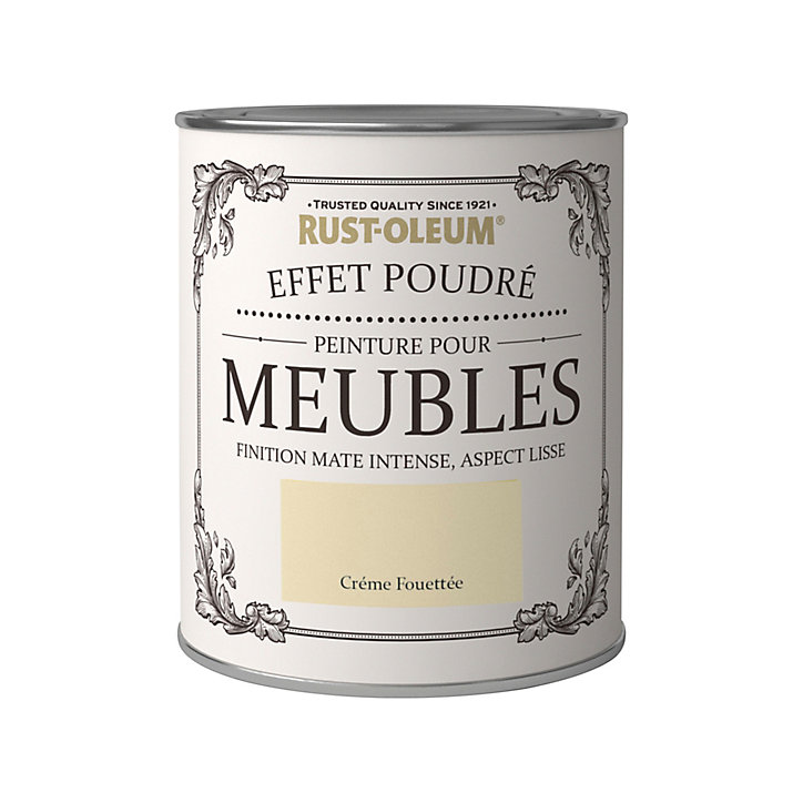 Peinture pour meubles Rust-Oleum crème fouettée effet poudré mat intense 125ml