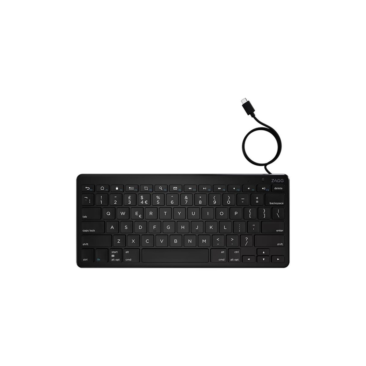 ZAGG  Full-size (100%), USB-C, Sort