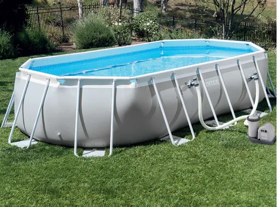 Piscine tubulaire Prism Frame ovale 6,10 x 3,05 x 1,22 m - Intex