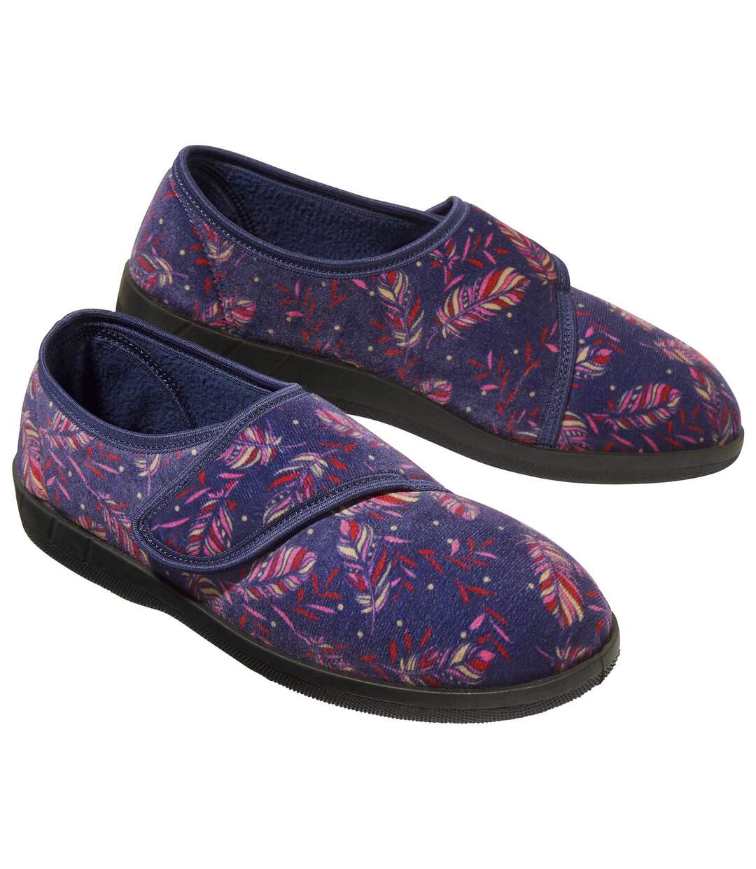 Chaussons Polaire Imprimé Plumes