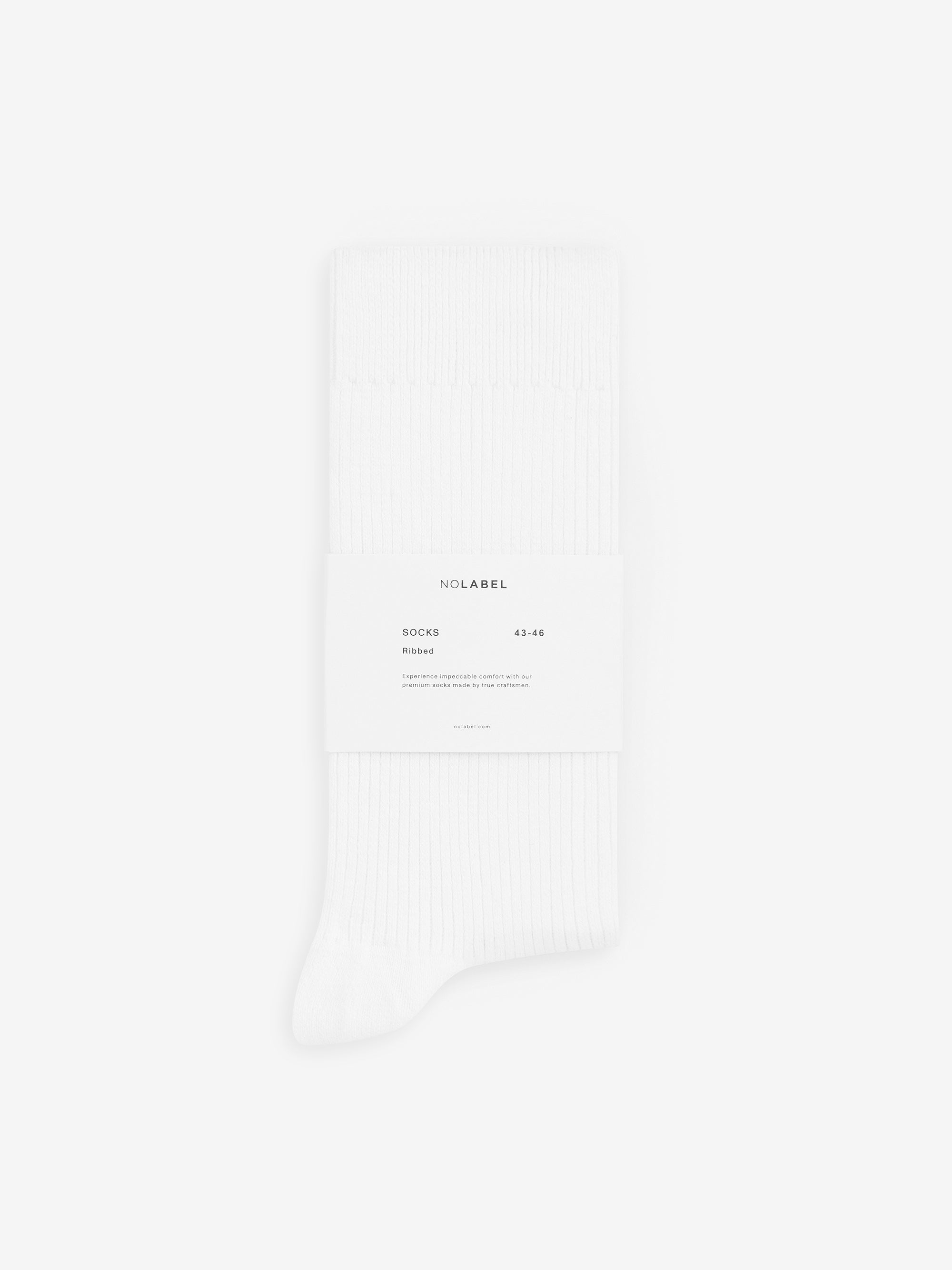 Ribbed Socks Cotton Blend SO20012-WHT