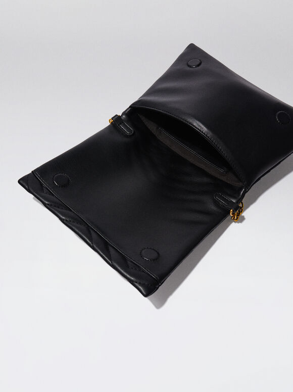 Bolsa de ombro acolchoada - Preta
