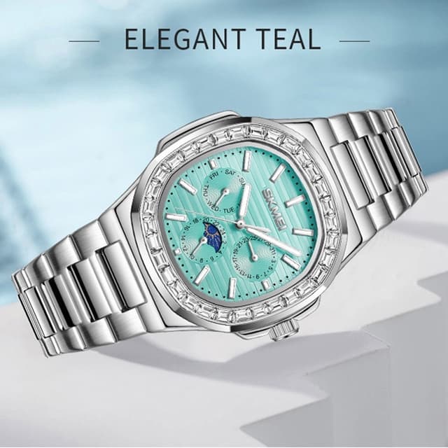 SKMEI Clock Business Herre Quartz Watch Zircon Fashion Armbåndsur