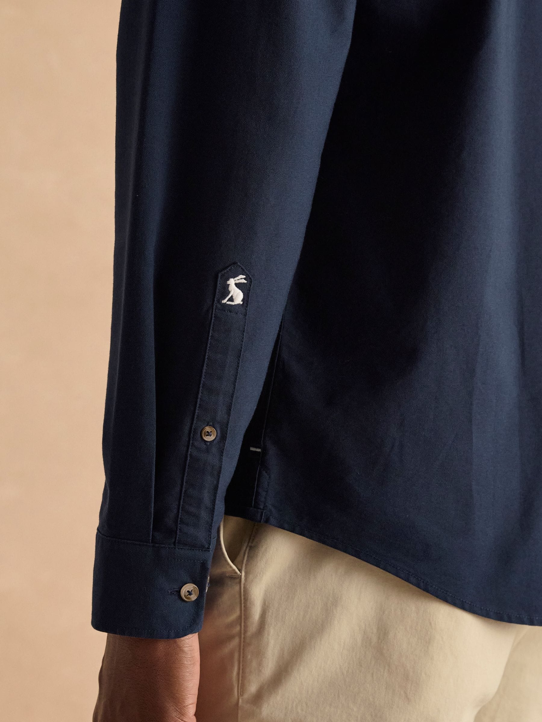 Donkerblauw - Joules Oxford overhemd van katoen met klassieke pasvorm
