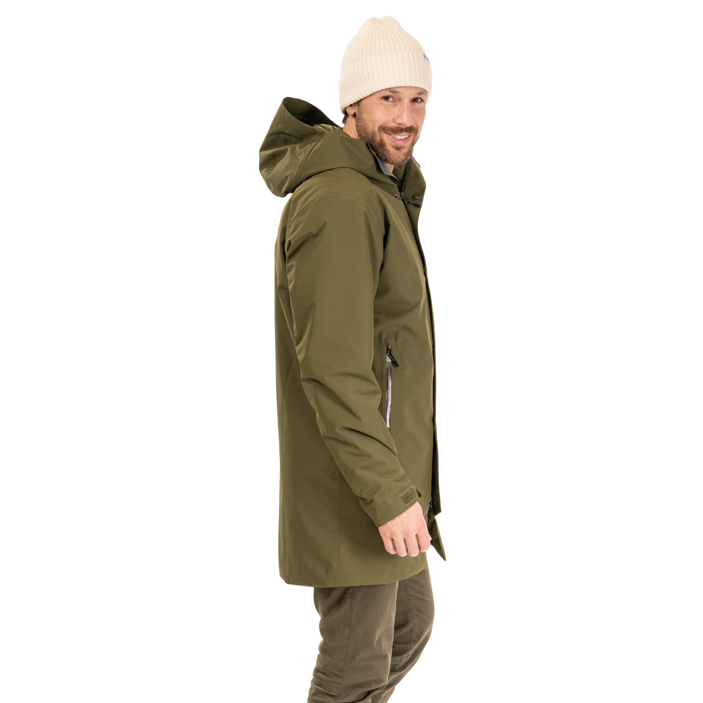 Urban Insulated Shell Coat Men Dark Green Mud