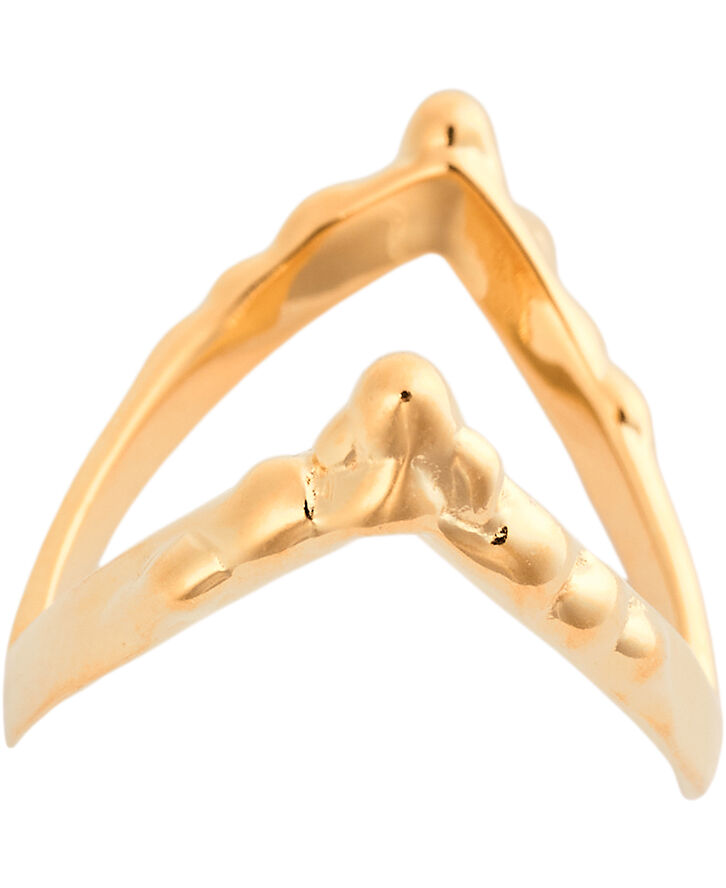 Jane Kønig Drippy V-Ring Guld