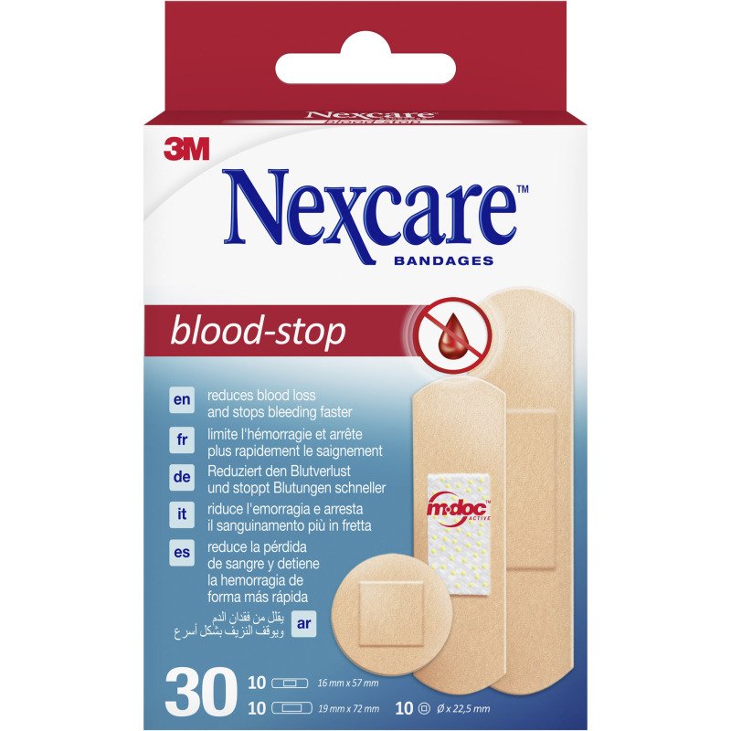 Pansements hémostatique Blood-Stop Nexcare - 3M - Boîte de 30