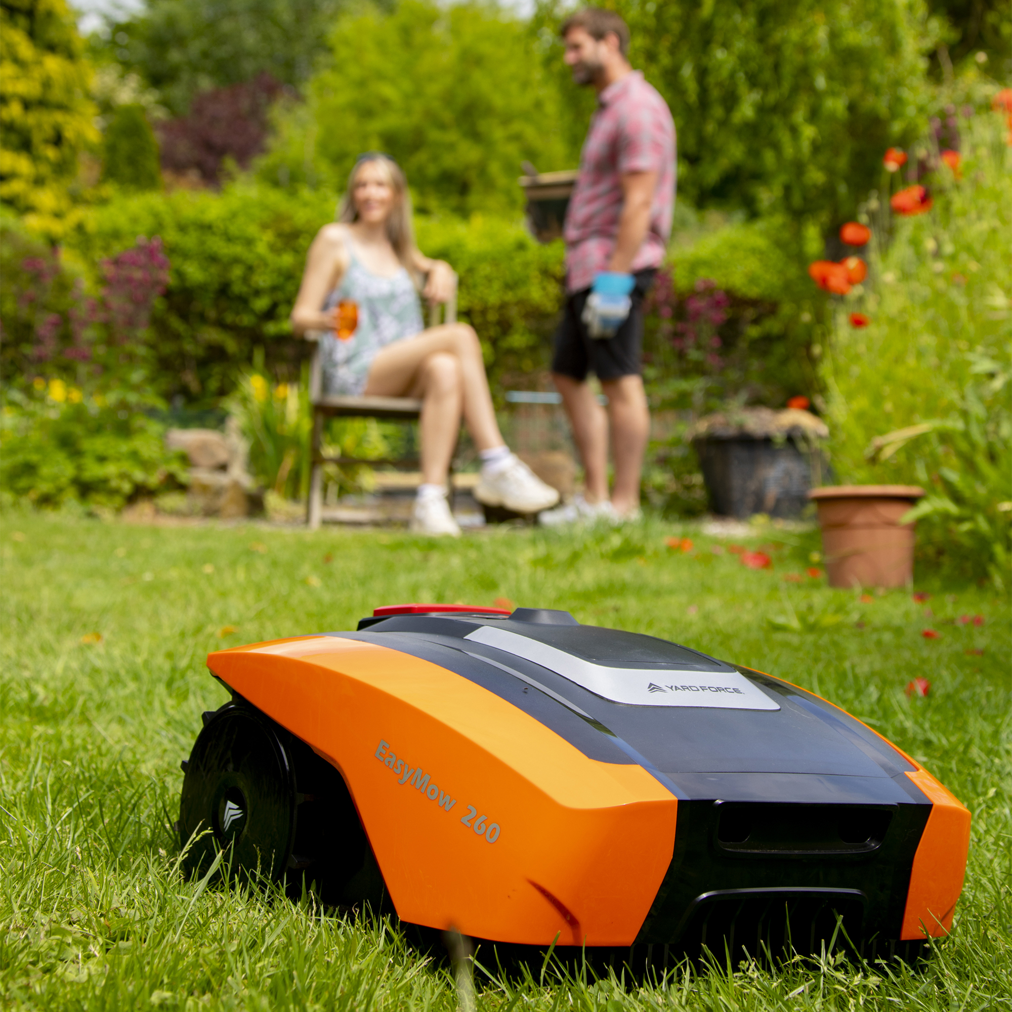 Robot tondeuse easymow 260b avec bluetooth pour jardins jusqu'à 260m².