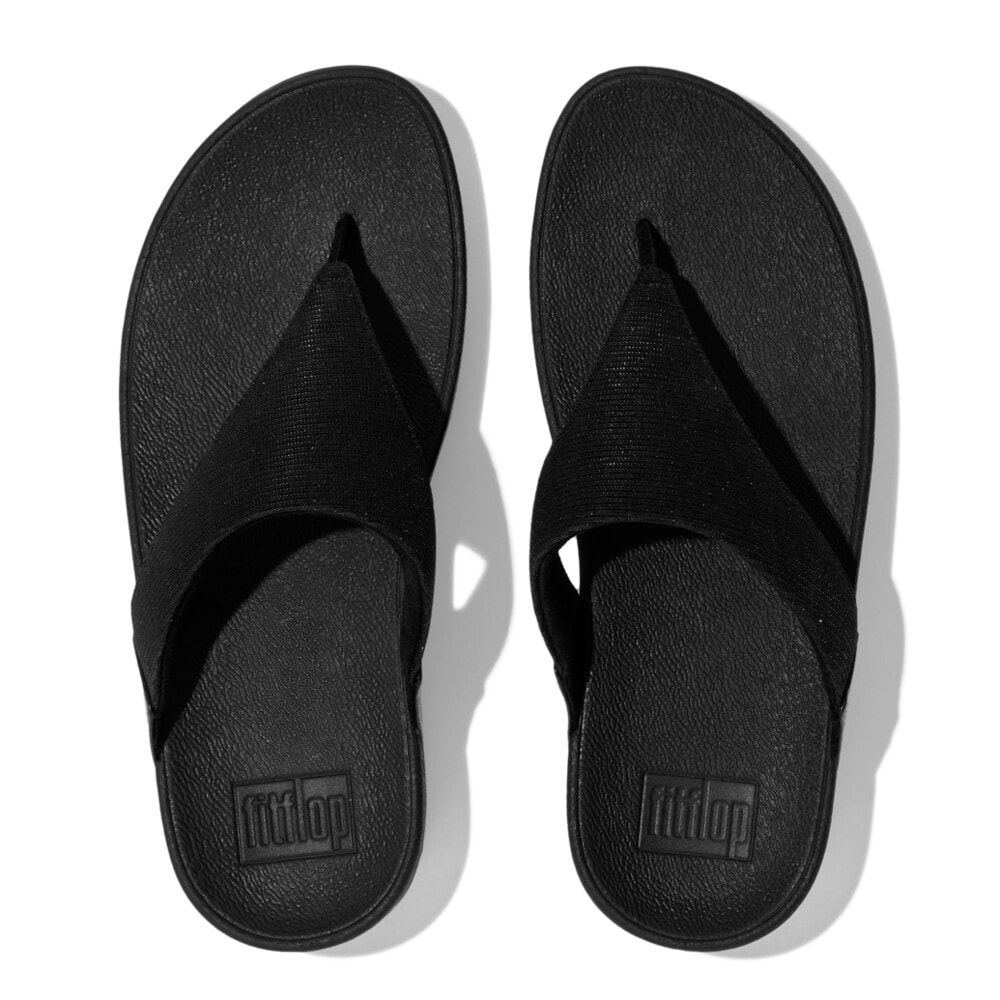 Fitflop Zehentrenner »LULU SHIMMERLUX TOE-POST SANDALS«  , Keilabsatz, Sommerschuh, Schlappen in schimmernder Optik