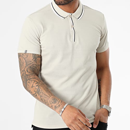 Polo Manches Courtes Beige