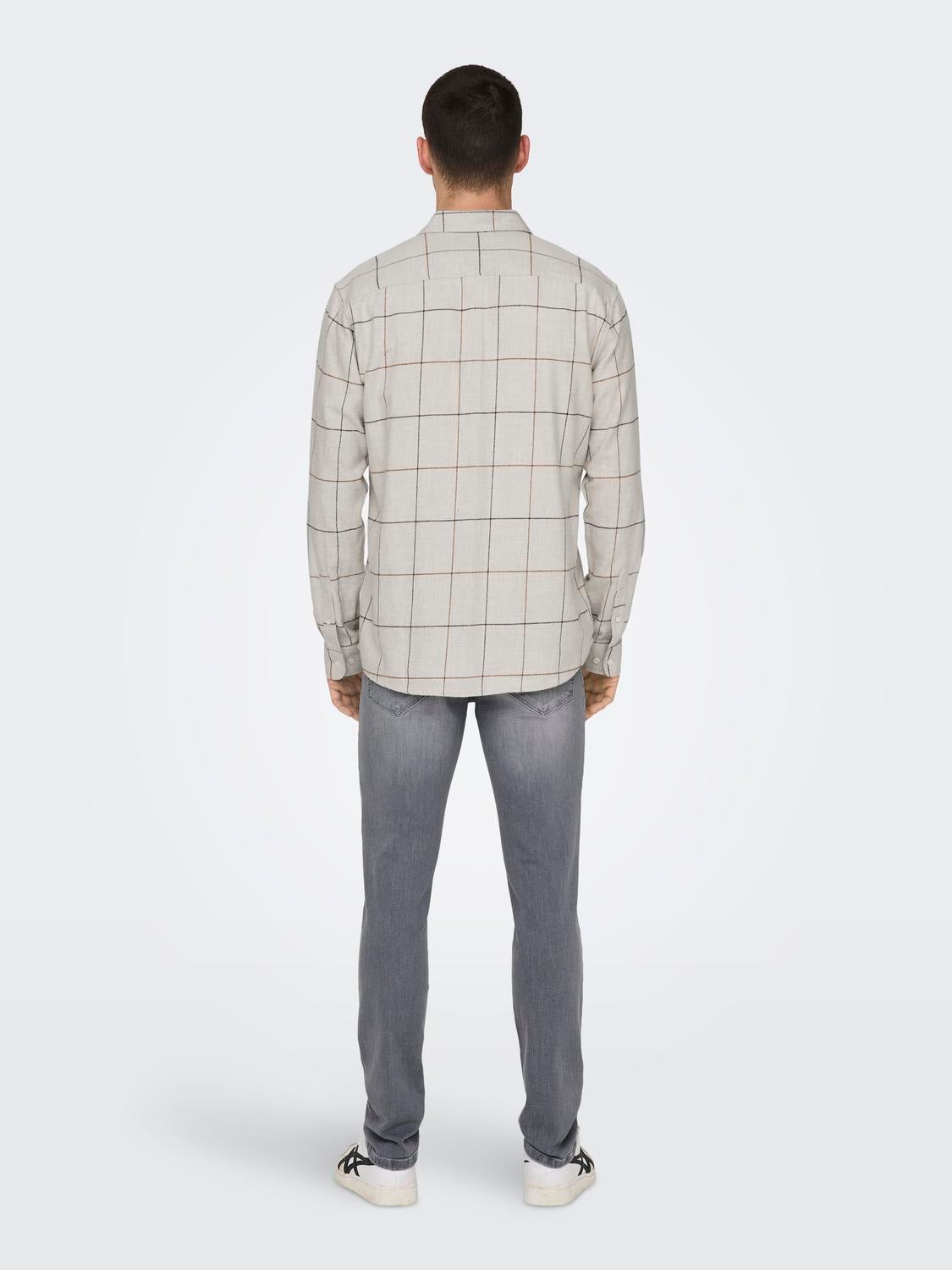 ONSLARS Hemd Light Grey Melange