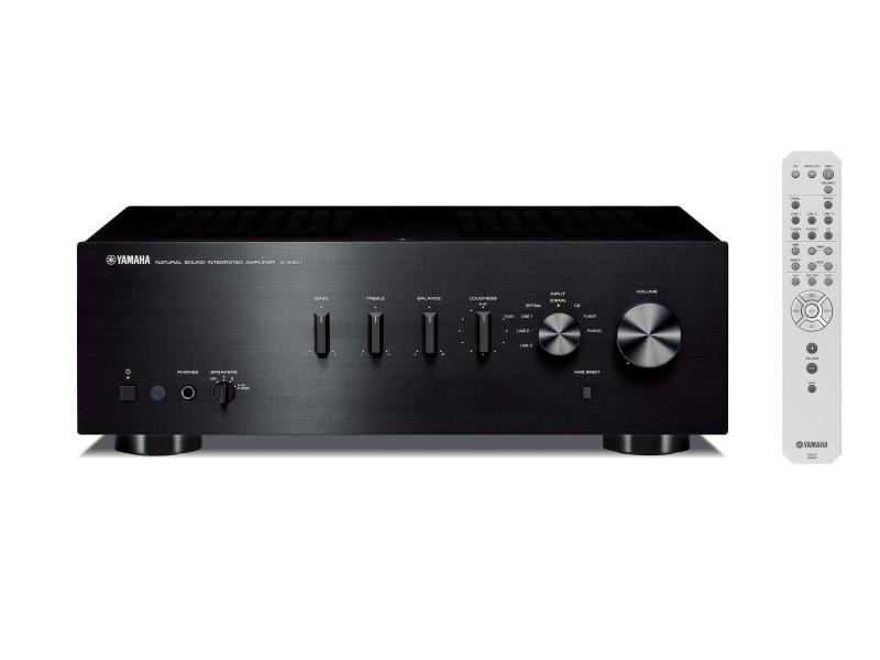 Yamaha Stereo-Verstärker A-S301 Schwarz Leistungsfähiger Vollverstärker mit Subwooferanschluss