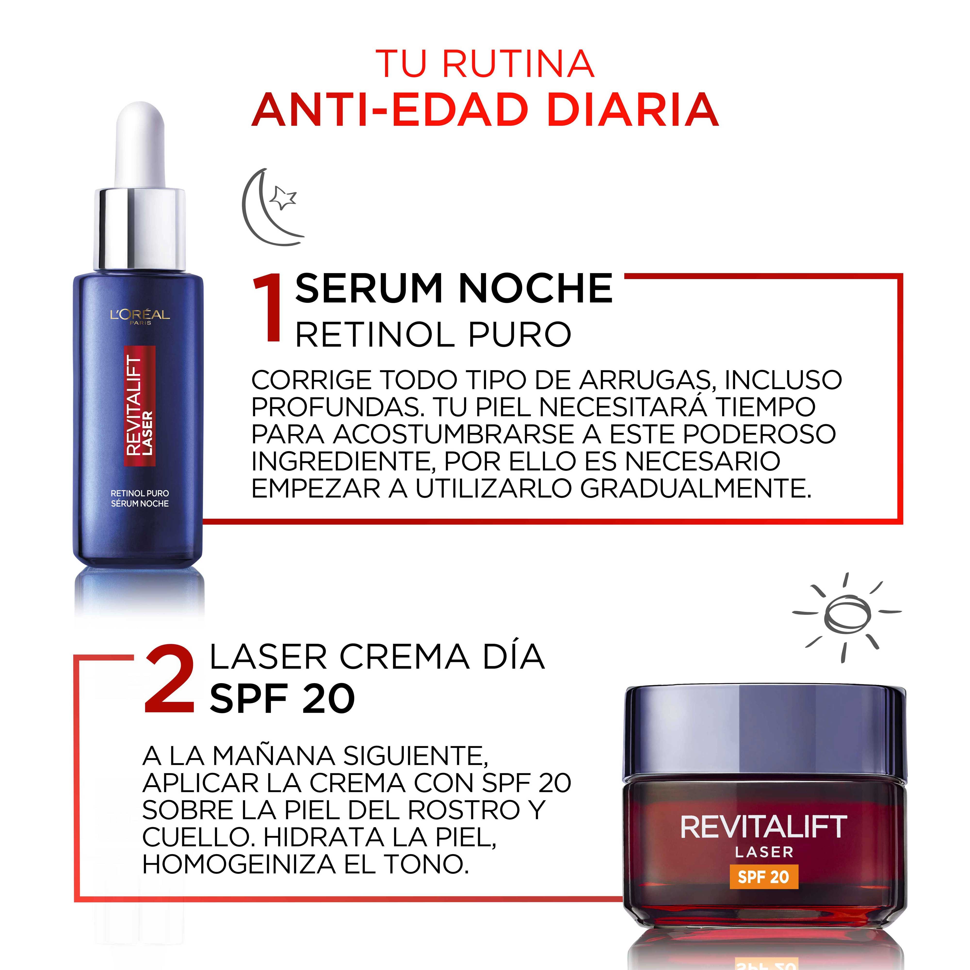Revitalift Laser serum de noche retinol puro arrugas profundas Cremas antiarrugas y antiedad