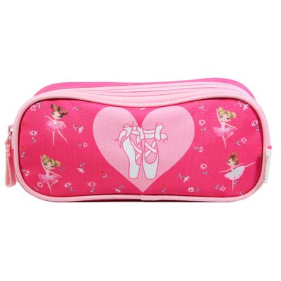 Trousse rectangulaire Phileas Danseuses - 2 compartiments - rose - Bagtrotter