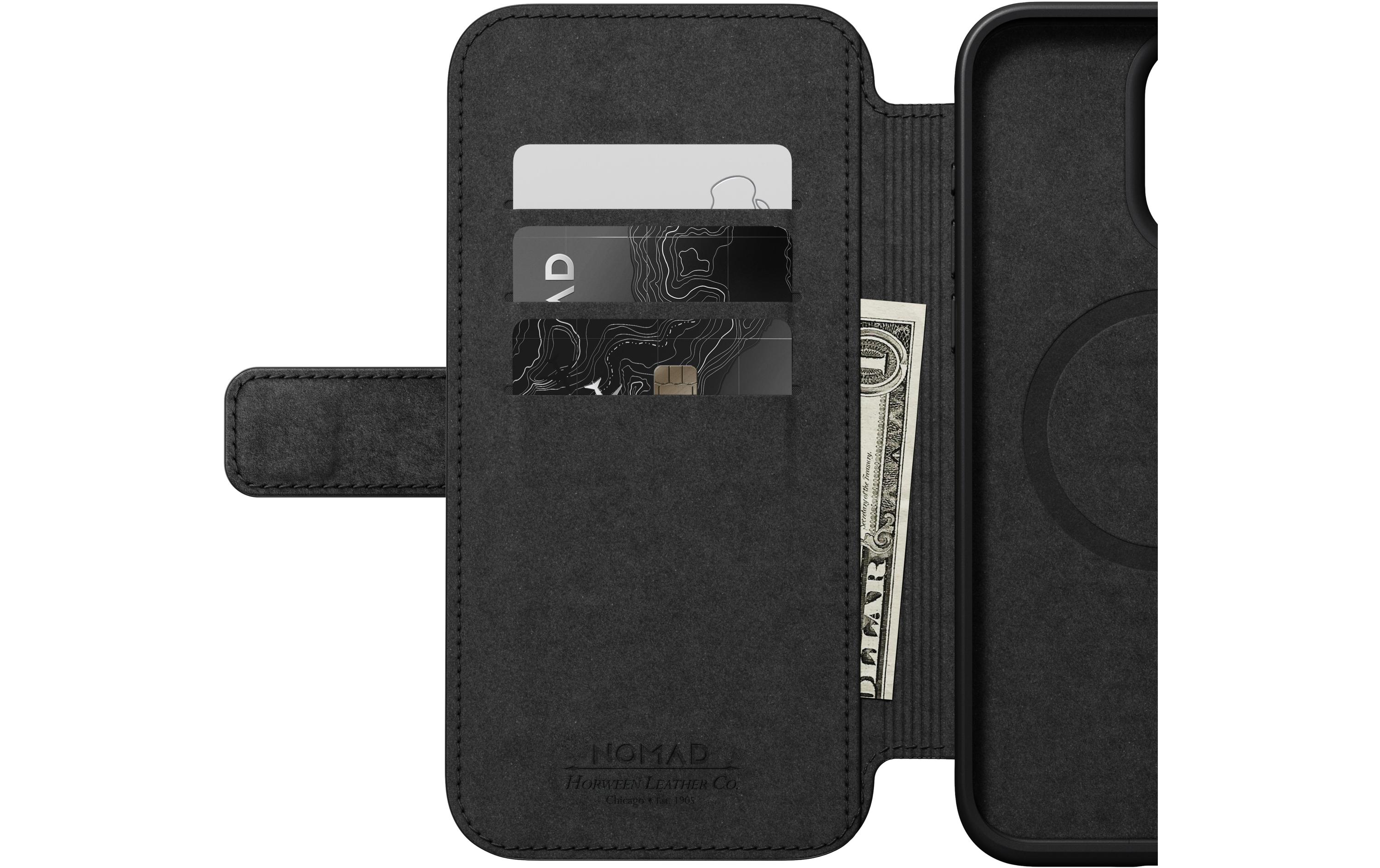 Modern Horween Leather Folio iPhone 15 Pro MaxModernes Horween-Leder Folio für das Apple iPhone 15 Pro Max