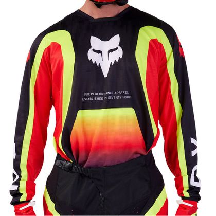 Maillot cross Fox 180 - BALLAST 2024 - Noir / Rouge