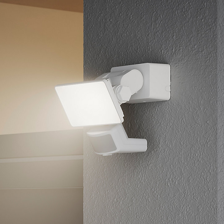 Projecteur LED à détection Davern 1000lm 10W IP65 GoodHome blanc