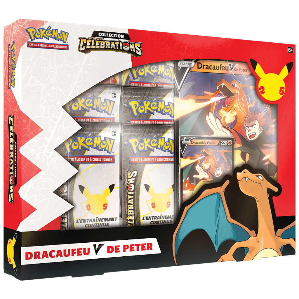 Pokemon 25 ans - Célébrations - Coffret Dracaufeu-V de Peter