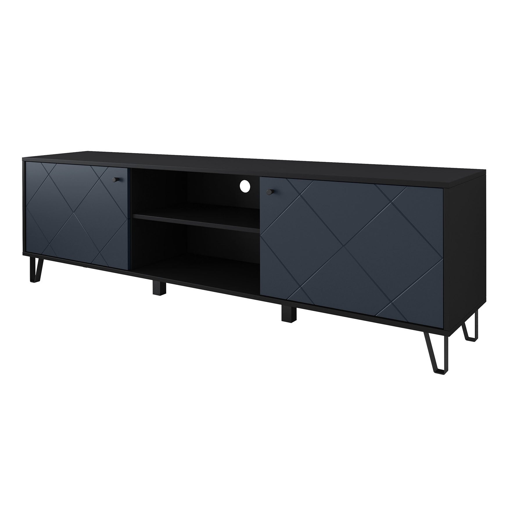 Barlo - TV-Meubel - Mat zwart - 183 cm
