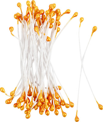 Støvdragere - L 6,4 CM - Ø 2 MM - Orange Metallic - 100 Stk