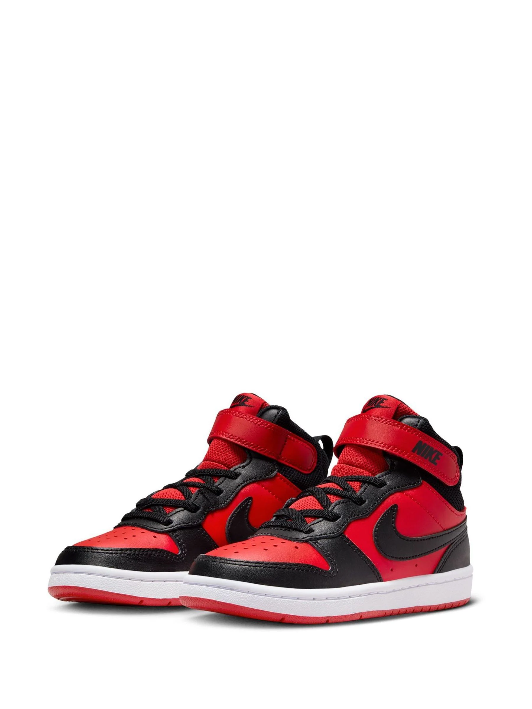 Rood/zwart - Nike - Junior Court Borough halfhoge sneakers