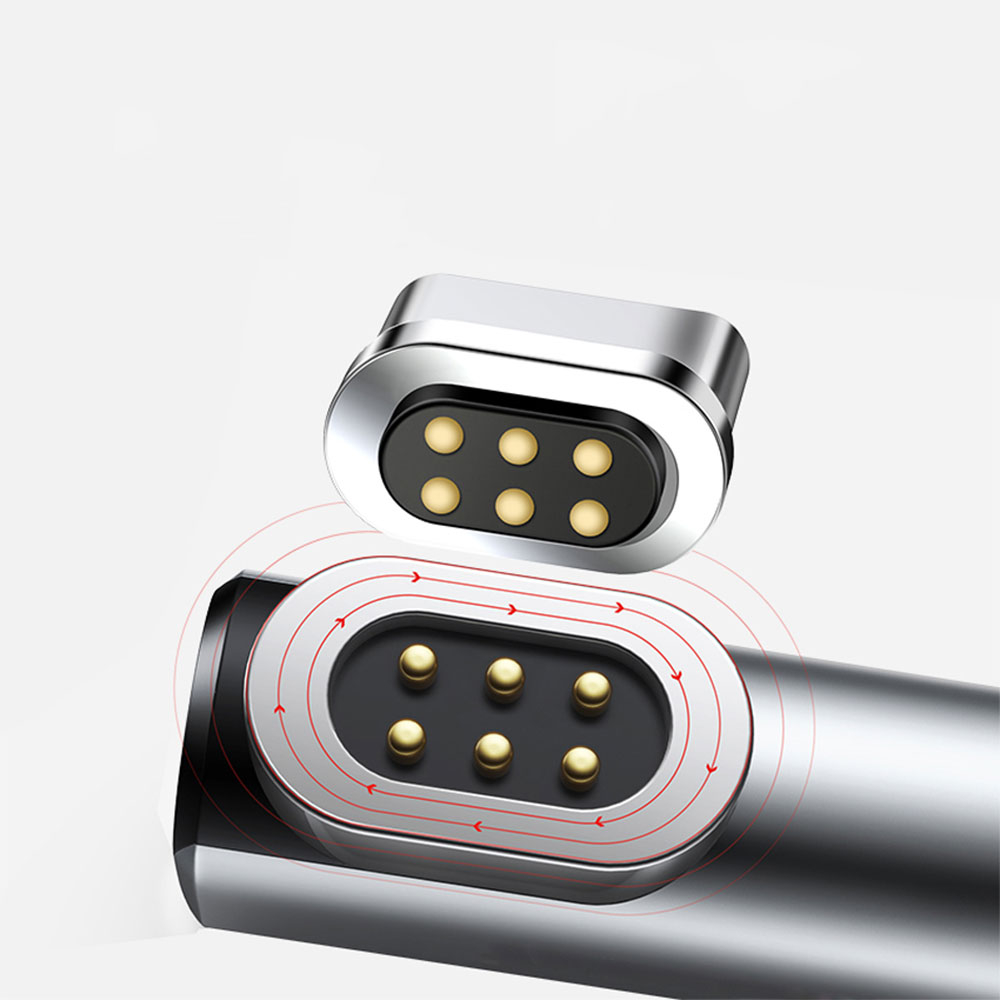 USB C Magnet Ladeadapter für Smartphone / MacBook Pro / Laptop - Silber