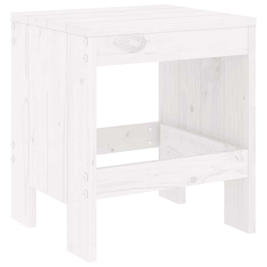 Tabourets de jardin 2 pcs blanc 40x36x45 cm bois massif de pin