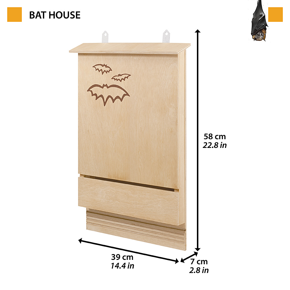 Ferplast maison pour chauve-souris bat house nid pour chauve-souris en bois fsc, protection contre les moustiques et insectes
