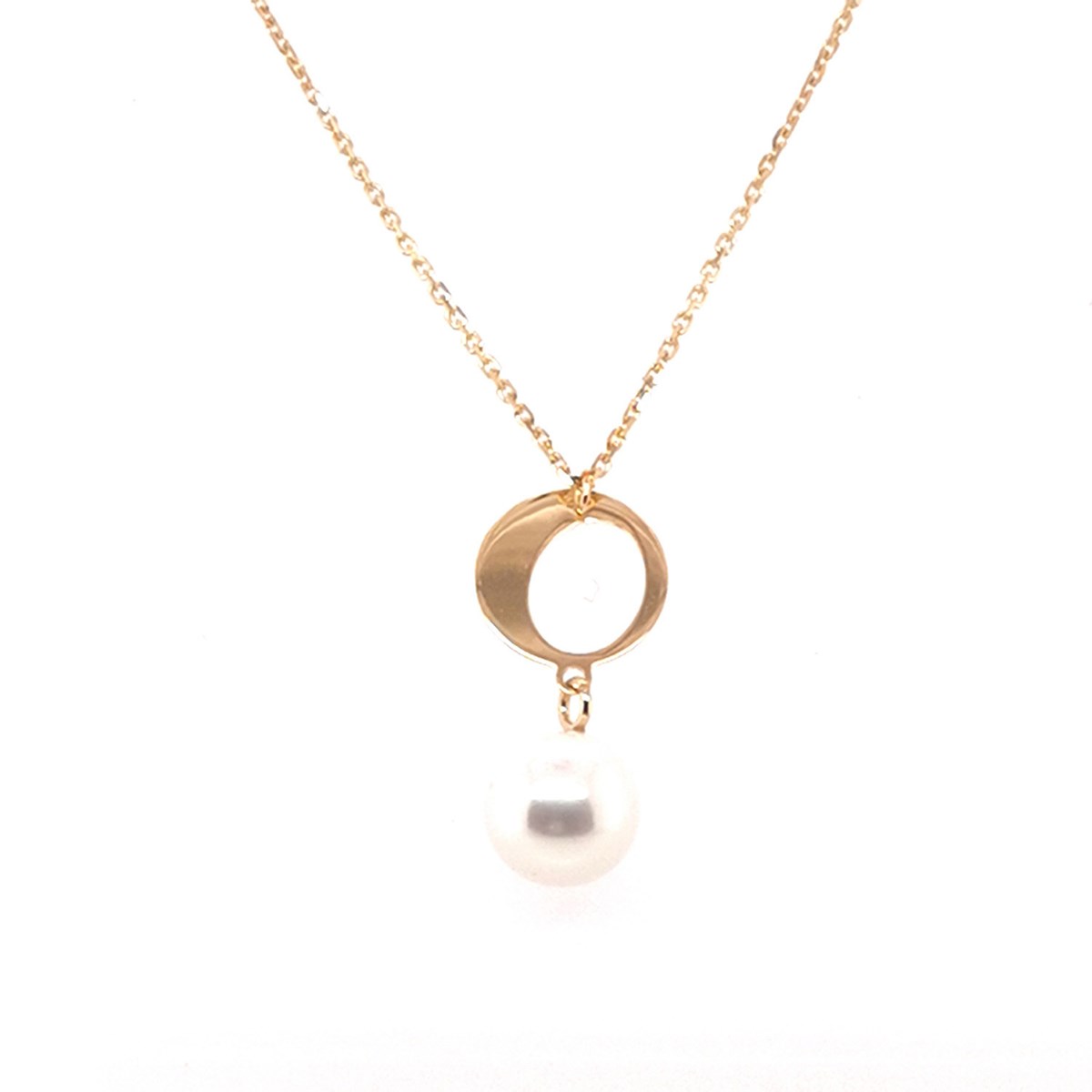 Collier Brillaxis or cerle perle de culture 8/8.5