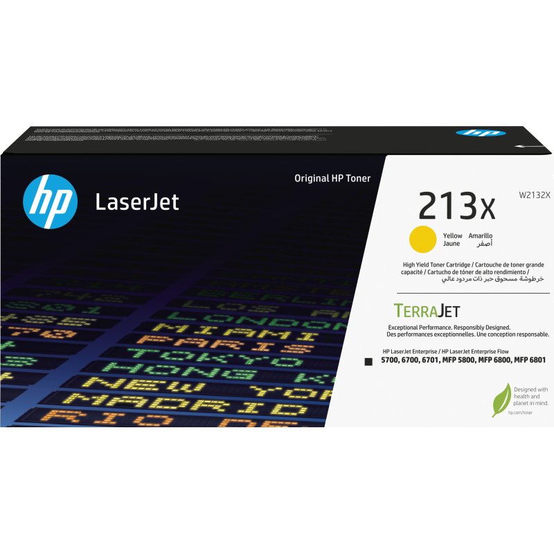 HP 213X Toner LaserJet authentique Grande capacité Jaune